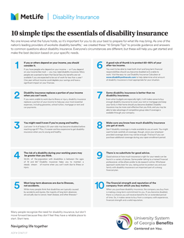 10 Simple Tips: the Essentials of Disability Insurance