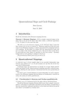 Quasiconformal Maps and Circle Packings