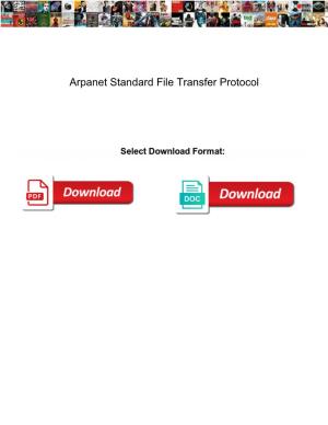 Arpanet Standard File Transfer Protocol