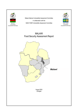 MALAWI Food Security Assessment Report