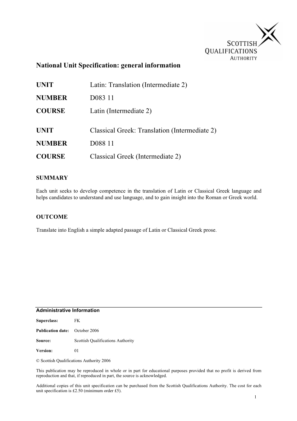 DET DRAFT Course and Unit Specifications. 02/05/96 CONFIDENTIAL