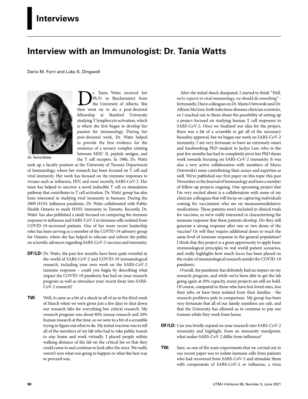 Dr. Tania Watts