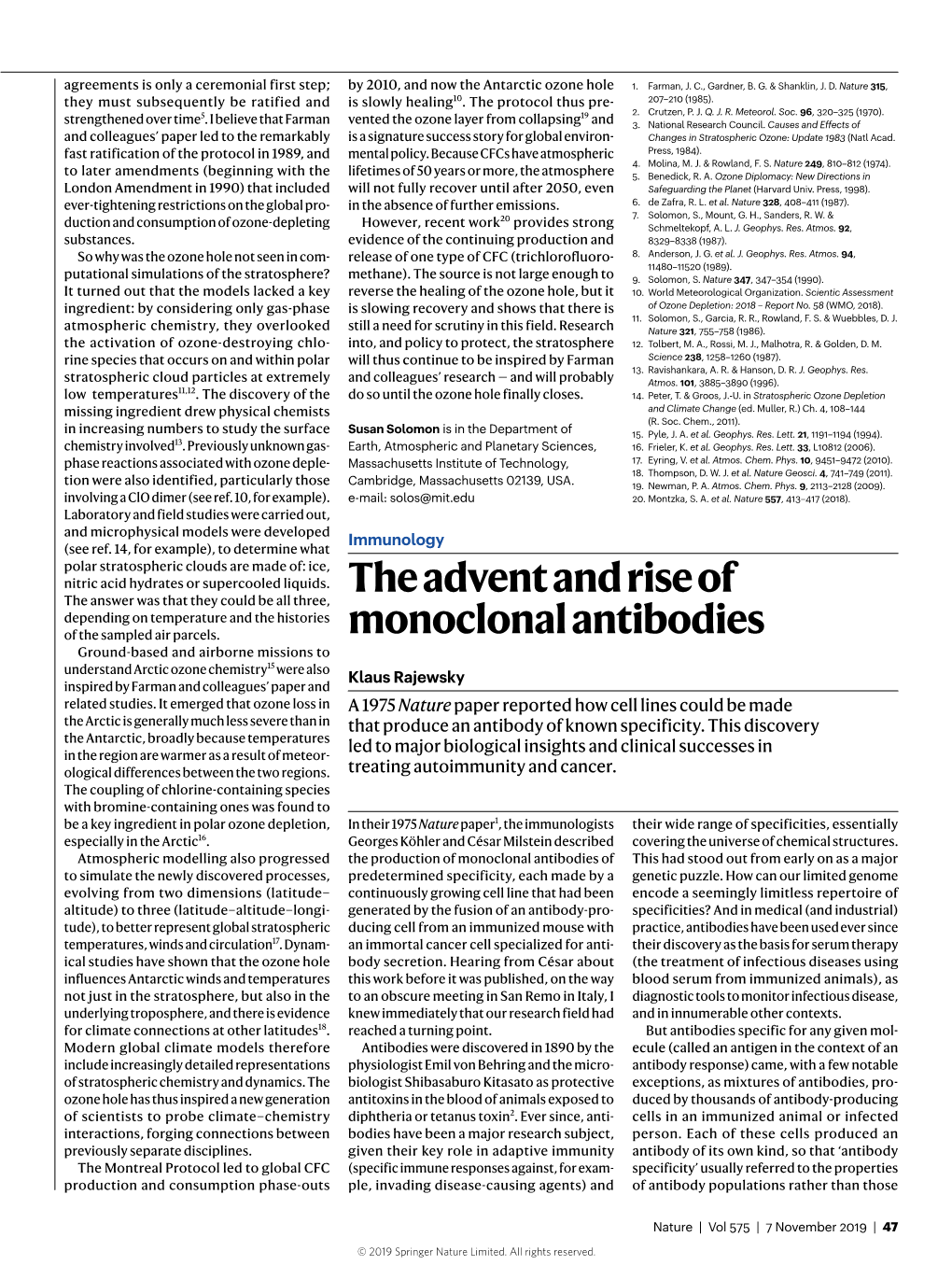 The Advent and Rise of Monoclonal Antibodies