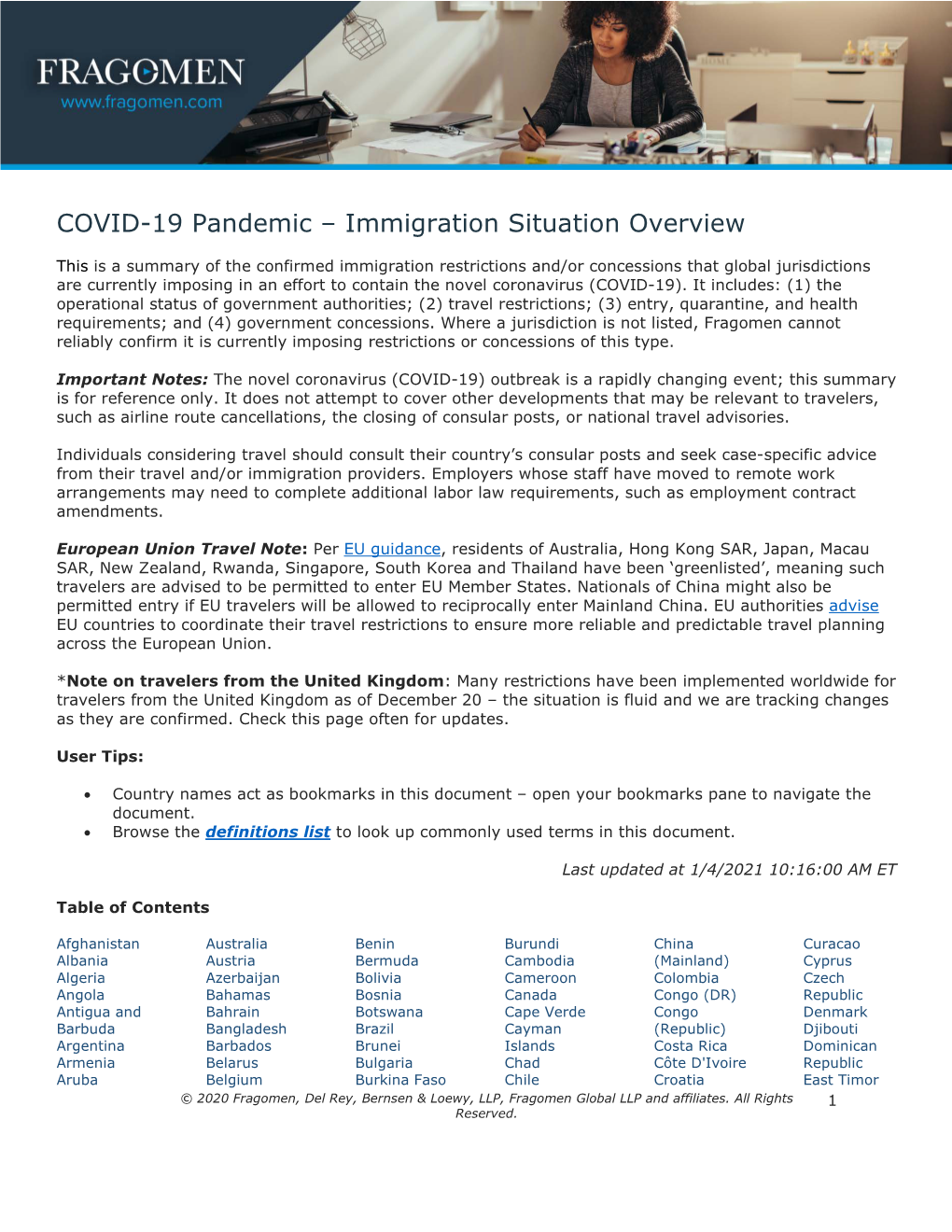 Immigration Situation Overview