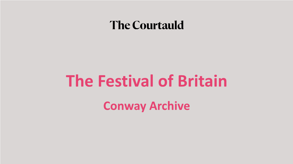 The Festival of Britain