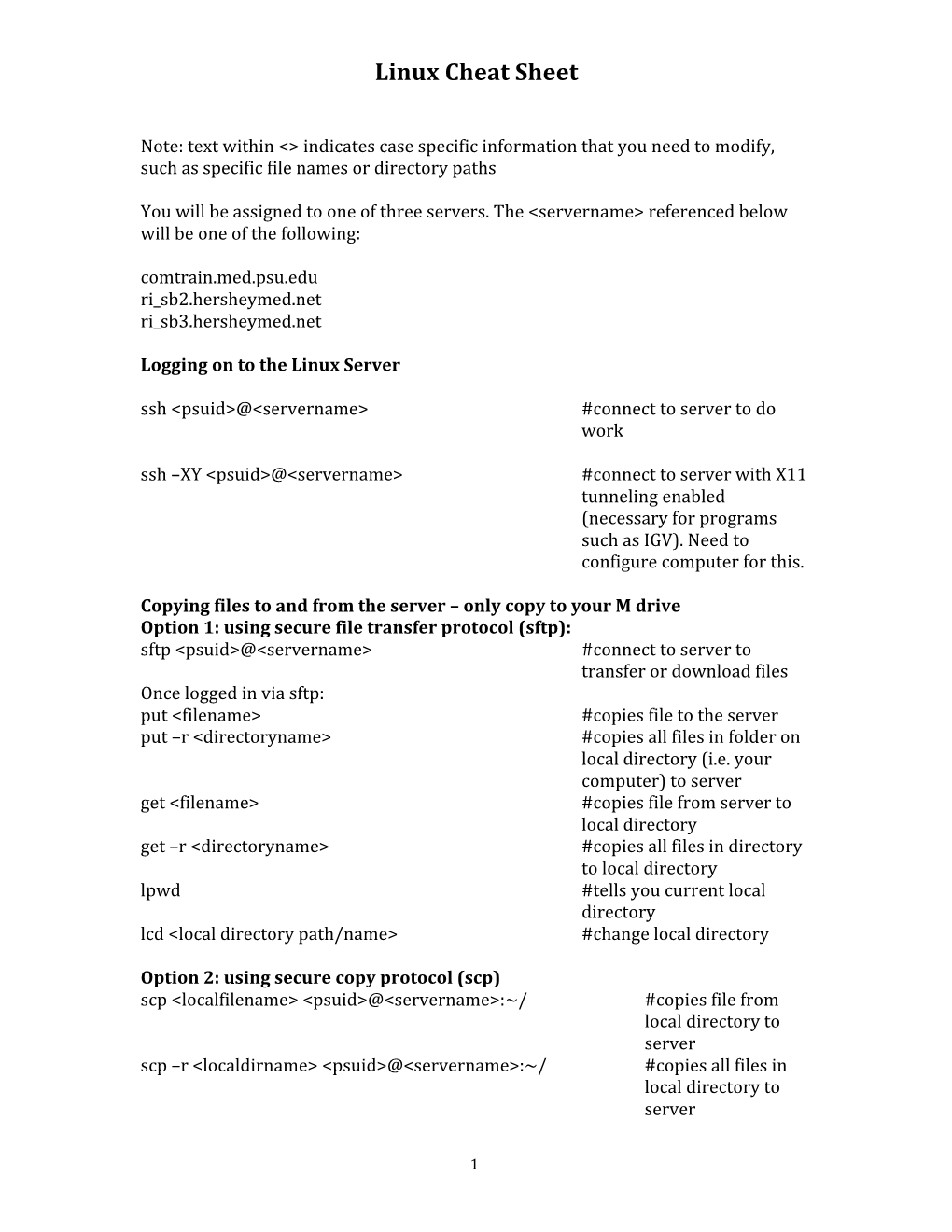 Linux Cheat Sheet