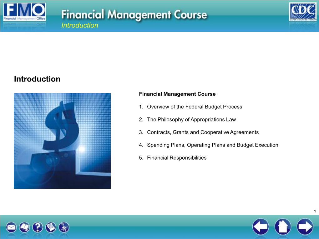 Basics of Federal Budget and Financial Management