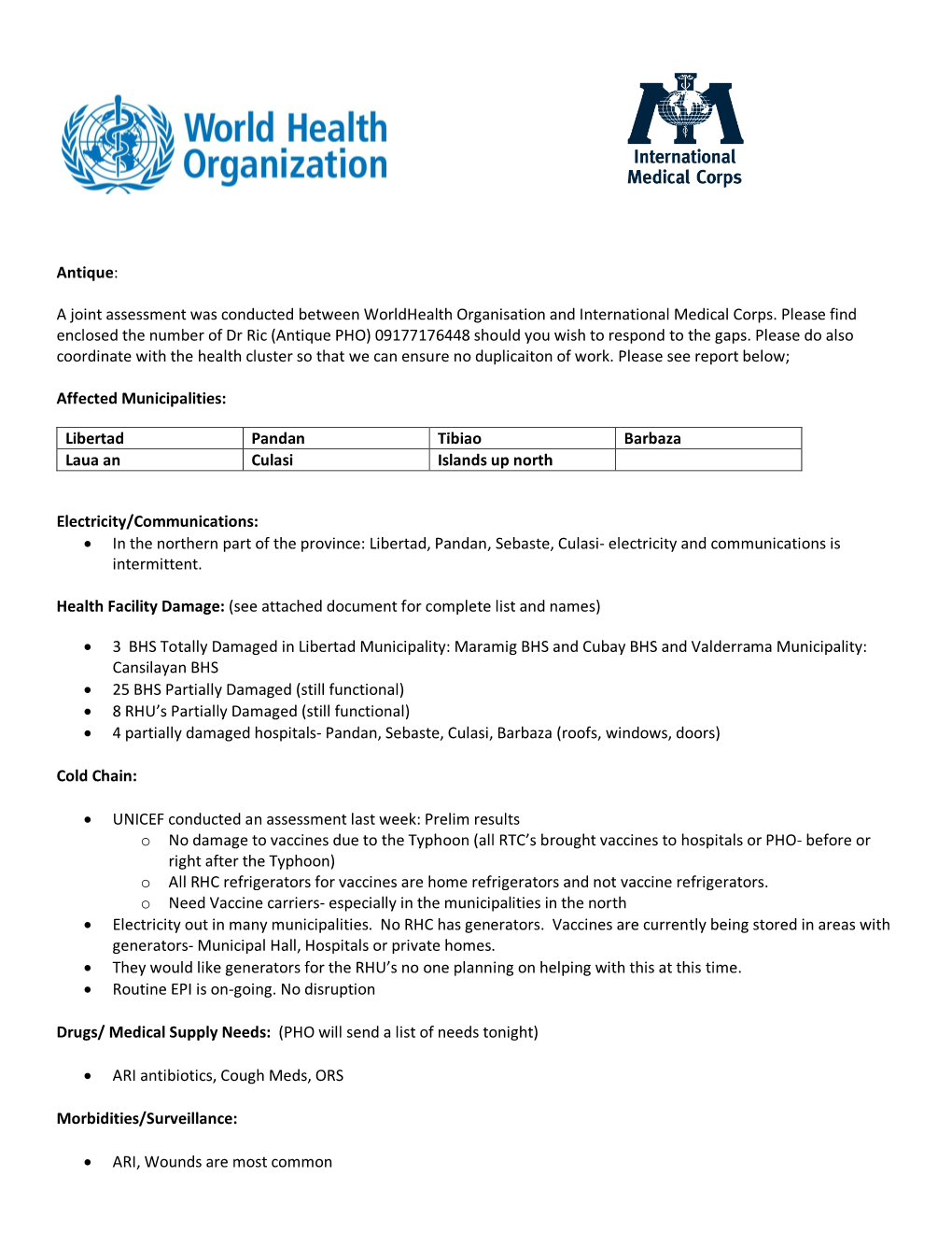 WHO IMC Antique Assessment(2).Pdf