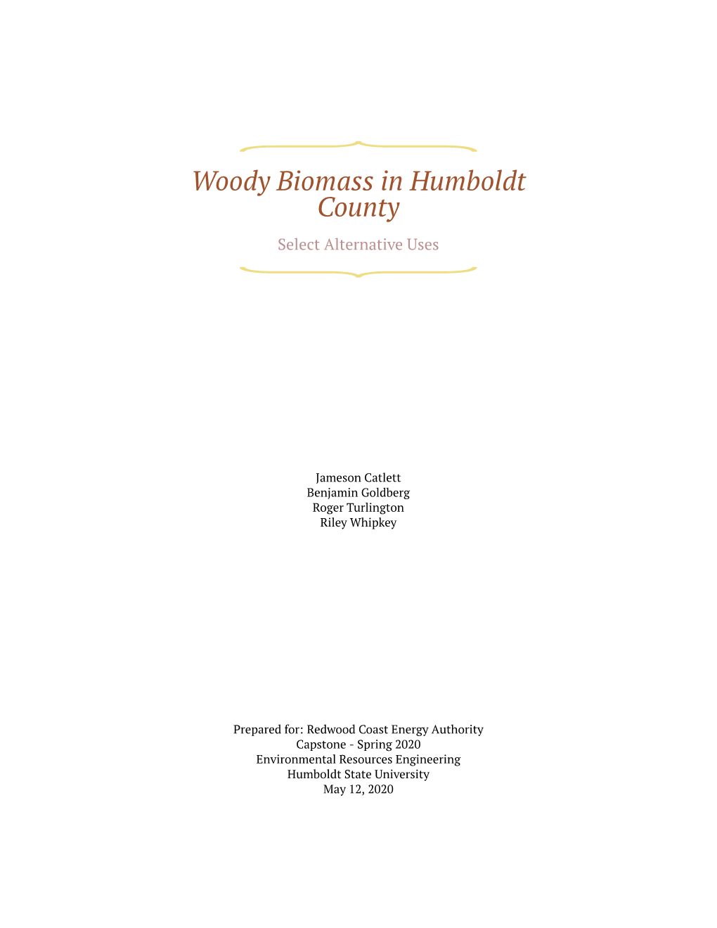 Lwoody Biomass in Humboldt County