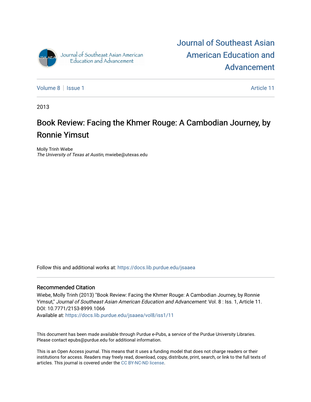 Book Review: Facing the Khmer Rouge: a Cambodian Journey, by Ronnie Yimsut