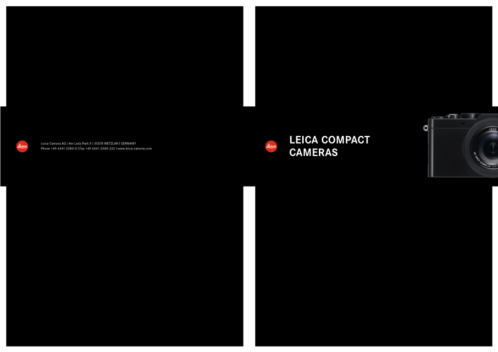 LEICA COMPACT CAMERAS Experience the Joy of Life