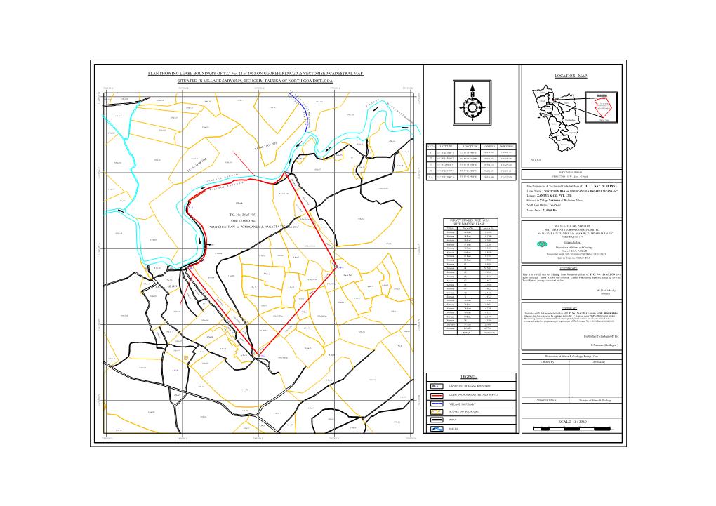 LOCATION MAP PLAN SHOWING LEASE BOUNDARY of T.C. No. 28