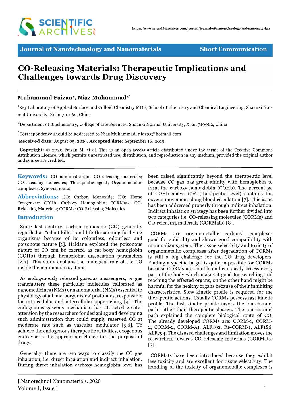 Therapeutic Implications and Challenges Towards Drug Discovery. J Nanotechnol Nanomaterials