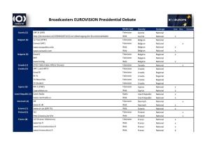 Broadcasters EUROVISION Presidential Debate