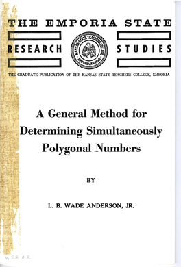 A General Method for Determining Simultaneously Polygonal Numbers