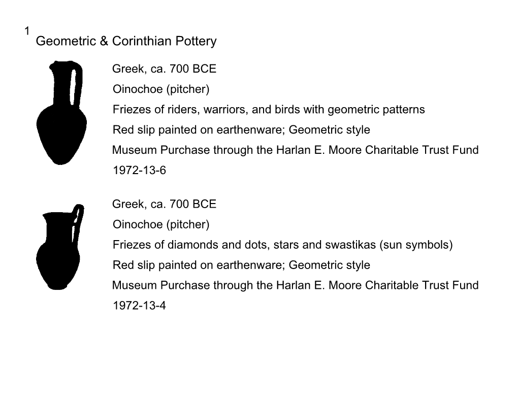 Ancient Mediterranean Gallery Labels