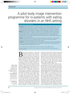 Download Pdf 849.79 KB a Pilot Body Image Intervention Programme For
