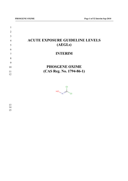 Phosgene Oxime Interim Document