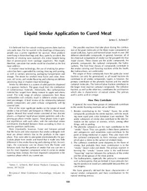 Liquid Smoke Application to Cured Meat