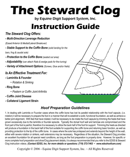 The Steward Clog by Equine Digit Support System, Inc