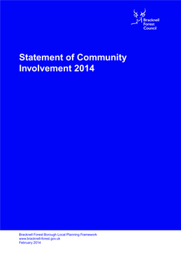 Statement of Community Involvement 2014