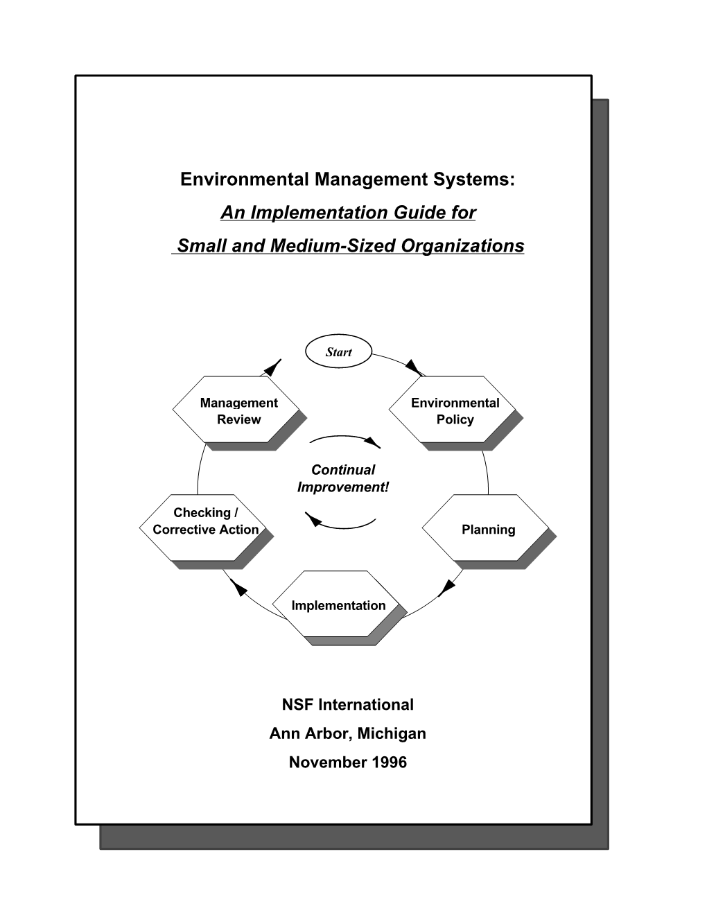 Environmental Management Systems: an Implementation Guide for Small and Medium-Sized Organizations