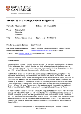 Treasures of the Anglo-Saxon Kingdoms