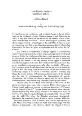 Military History in a Post-Military Age