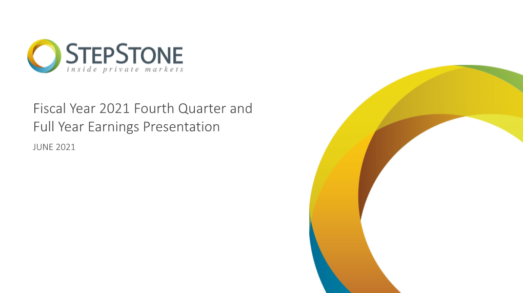 Stepstone F4Q'21 Earnings Presentation