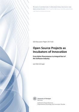 Open Source Projects As Incubators of Innovation