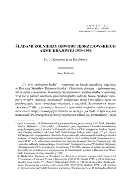 Śladami Żołnierzy Obwodu Jędrzejowskiego Armii Krajowej 1939-1956