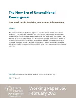 The New Era of Unconditional Convergence