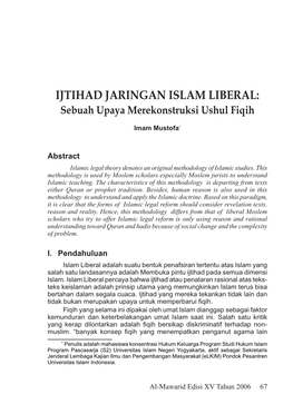 IJTIHAD JARINGAN ISLAM LIBERAL: Sebuah Upaya Merekonstruksi Ushul Fiqih