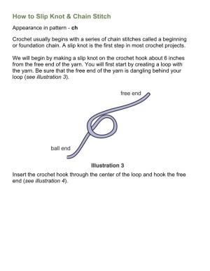 How to Slip Knot & Chain Stitch