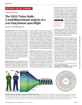 The NASA Twins Study