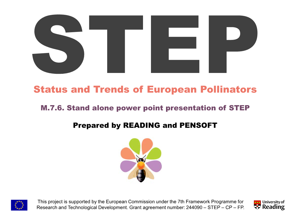 Status and Trends of European Pollinators