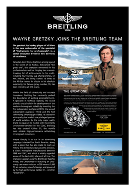 Wayne Gretzky Joins the Breitling Team