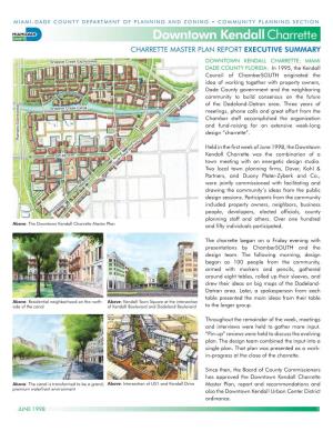 Downtown Kendall Charrette CHARRETTE MASTER PLAN REPORT EXECUTIVE SUMMARY