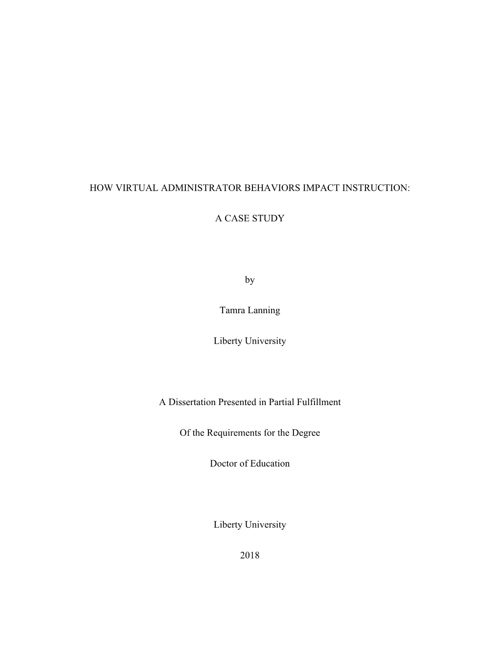 How Virtual Administrator Behaviors Impact Instruction