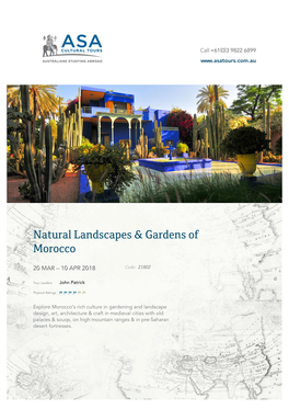 Natural Landscapes & Gardens of Morocco