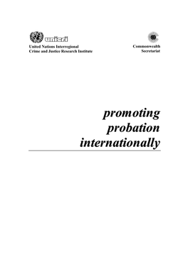 Promoting Probation Internationally