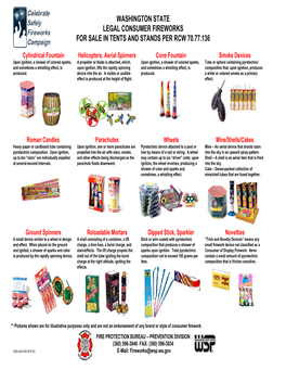 Legal and Illegal Fireworks/Explosive Devices, Revised 5/12