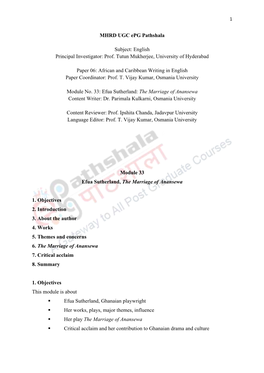 MHRD UGC Epg Pathshala Subject: English Principal