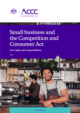 Small Business and the Competition and Consumer Act