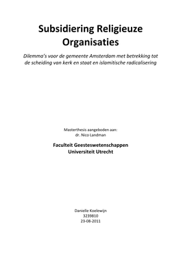 Masterthesis D. Koelewijn