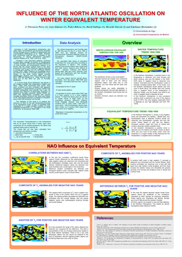 Influence of the North Atlantic Oscillation on Winter Equivalent Temperature