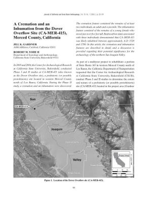 A Cremation and an Inhumation from the Dover Overflow Site (CA-MER-415), Merced County, California�\�'ARDNER��9OHE� 91