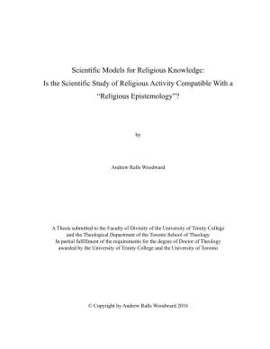 Is the Scientific Study of Religious Activity Compatible with a “Religious Epistemology”?