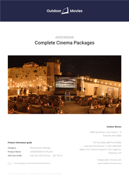 Complete Cinema Packages