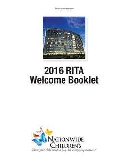 2016 RITA Welcome Booklet Welcome to Buckeye Country!